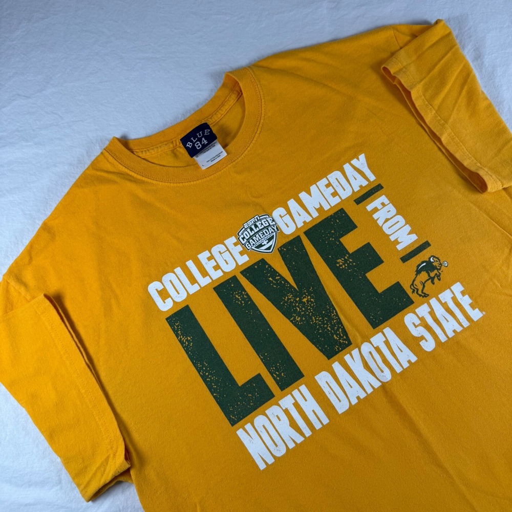 Blue 84 Men's Size L Gold ESPN College GameDay North Dakota State T-Shirt
